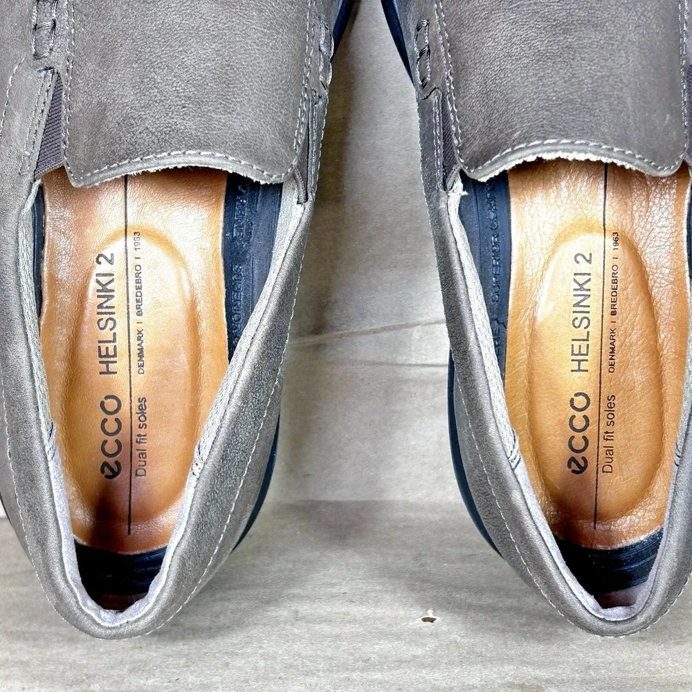 Ecco Men's US 9 - 9.5 EU 43 HELSINKI 2.0 Loafer Slip On‎ Taupe Leather Shoes